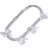 NL035 Butterfly Rap Cuban Necklace, Size: 40cm (Silver)