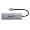 amalink 95126 Type-C / USB-C to Dual HDMI + 2 Ports USB + PD 3.0 Multi-function HUB(Grey)