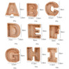 Wooden English Alphabet Piggy Bank Transparent Acrylic Piggy Bank(A)