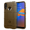 For Motorola E6 Plus Full Coverage Shockproof TPU Case(Brown)