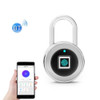Cabinet Smart USB Padlock Waterproof Bluetooth APP Remote Authorization Fingerprint Lock(Silver)
