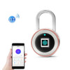 Cabinet Smart USB Padlock Waterproof Bluetooth APP Remote Authorization Fingerprint Lock(Pink)