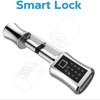 Office Home Value Fingerprint Password Smart Lock Core Password Lock Only LockLock Home Security Door Lock(Silver)