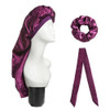 3 PCS/Set Hair Care Long Cap + Turban + Hair Ring(Purple)