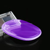 Quadrangle Shaped Great Beauty Facial Makeup Transparent Silicone Smooth Powder Cream Puff(Purple)