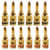 A6520 12 in 1 Car Gold-plated Red and Black 4mm Banana Head Audio Plug