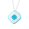 V28 Necklace Style GSM Mini LBS WiFi AGPS Tracker SOS Communicator(Blue)
