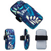 2 PCS B026 Running Mobile Phone Arm Bag Sports Yoga Mobile Phone Bag, Specification： Large (Leaves Blue)