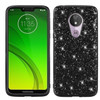 Plating Glittery Powder Shockproof TPU Case For Motorola Moto G7 Power(Black)