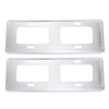 2 PCS Car License Plate Magnesium Alloy Bracket Frame Holder Stand Mount(Silver)