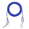 Double-end Steel Wire Rope Pet Dogs 2 in 1 Traction Rope Pet Walking Leads With Handle, Length: 5m, Random Color Delivery