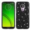 Plating Glittery Powder Shockproof TPU Case For Motorola Moto G7 Play(Black)