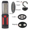 3W USB Charging 36+5LEDs Magnetic Work Flashlight Outdoor Emergency Inspection Work Torch Light(Red)