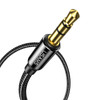 USAMS US-SJ557 3.5mm to 3.5mm Right-angle Audio Cable(Black)