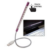 Portable Touch Switch  USB LED Light, 10-LED (Purple)