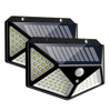 2 PCS  100 LEDs Outdoor Patio Solar Induction Wall Light Adjustable Balcony Garden Lighting Small Street Light