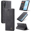 CaseMe-013 Multifunctional Retro Frosted Horizontal Flip Leather Case for Huawei P30, with Card Slot & Holder & Wallet (Black)