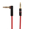 3.5mm Gold Plated Elbow to Straight Jack Earphone Cable, Length: 1.2m(Red)