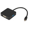 3 in 1 Mini DP Male to HDMI + VGA + DVI Female Square Adapter, Cable Length: 18cm (Black)