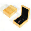 Wood Color Wooden Jewelry Packing Case Portable Wedding Ring Bracelet Pendant Display Box Gift Box, Type:Pendant Box