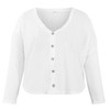 Women Knit Long Sleeve Sweater (Color:White Size:XXL)