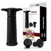 Red Wine Vacuum Pump Freshener Silicone Wine Stopper Set, Specification:Black Pump Three-piece Box