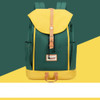CD-1625 Campus Student Bags Solid Color Large Capacity Travel Backpack(Yellow)