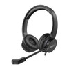 EKSA H12 USB Plug Head-mounted Noise Reduction Wired Headset with Microphone(Black)