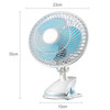 220V Portable Household Dormitory Mute Clip Base Mini Electric Fan, Timing Version, Length: 3.5m