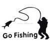 Go Fishing Styling Reflective Car Sticker, Size: 14cm x 9.5cm(Black)