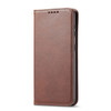 For LG Q7 Calf Texture Magnetic Horizontal Flip Leather Case with Holder & Card Slots & Wallet(Brown)