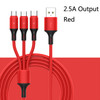 2 PCS ZZ034 USB To 8 Pin + USB-C / Type-C + Micro USB 3 In 1 Fast Charging Cable, Style: Silicone-Red