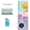 Home Yoga Towel Printing Portable Non-Slip Yoga Blanket, Colour: Flower Small + Silicone