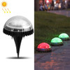8 LEDs Solar Circular Underground Light Outdoor Waterproof Lawn Stair Light, Light Color: Gradient RGB Light