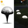 8 LEDs Solar Circular Underground Light Outdoor Waterproof Lawn Stair Light, Light Color: White Light