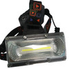 Detector Headlight LED+COB Floodlight Rechargeable Glare Work Light Auto Repair Head-mounted Flashlight, Colour: Black Single (Color Box )