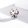 S925 Sterling Silver Cute Lucky Cat Beads DIY Bracelet Necklace Accessories