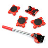 5 PCS / Set Mover Adjustable Height Moving Tool Set With Pry Type Heavy Furniture Moving Roller
