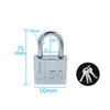 4 PCS Square Blade Imitation Stainless Steel Padlock, Specification: Short 50mm Not Open