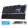 AULA F2088 108 Keys White Backlight Mechanical Black Switch Wired Gaming Keyboard (Black)