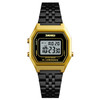 SKMEI 1345B Fashionable Outdoor Sports Watch Multi Function Electronic Men Watch Steel Band Watch(Black)
