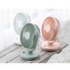 Creative USB Rechargeable Mini silent Desktop High Wind Power Shaking Head Fan(Green)