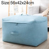 Portable Cationic Quilt Storage Bag Folding Wardrobe Clothing Storage Bag, Size:L 56x42x24cm(Blue)