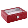 10 Bits Crocodile Pattern PU Leather Watch Box Jewelry Storage Box