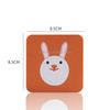 10 PCS Anti-scald and Heat-resistant Placemats Home Waterproof and Oil-proof Table Mats Silicone Coasters, Size:Small, Style:Bunny