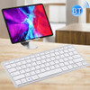 WB-8022 Ultra-thin Wireless Bluetooth Keyboard for iPad, Samsung, Huawei, Xiaomi, Tablet PCs or Smartphones, Portuguese Keys(Silver)