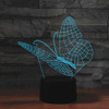 Butterfly Shape 3D Colorful LED Vision Light Table Lamp, Crack Touch Version