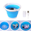 3 in 1 Travel Portable Mini Folding Bucket Super Vibration Wave Turbo Washer with Control Switch