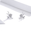 S925 Sterling Silver Simple Antlers Women Earrings