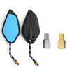 Motorcycle / Electromobile Modified Diamond-shaped Burnt Titanium Plating Rearview Mirror, Style:Carbon Fiber Type X Texture